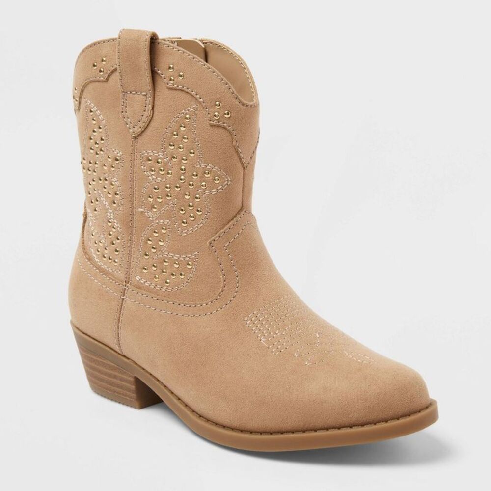 Kids' Elma Studded Western Boots - art class Tan 13